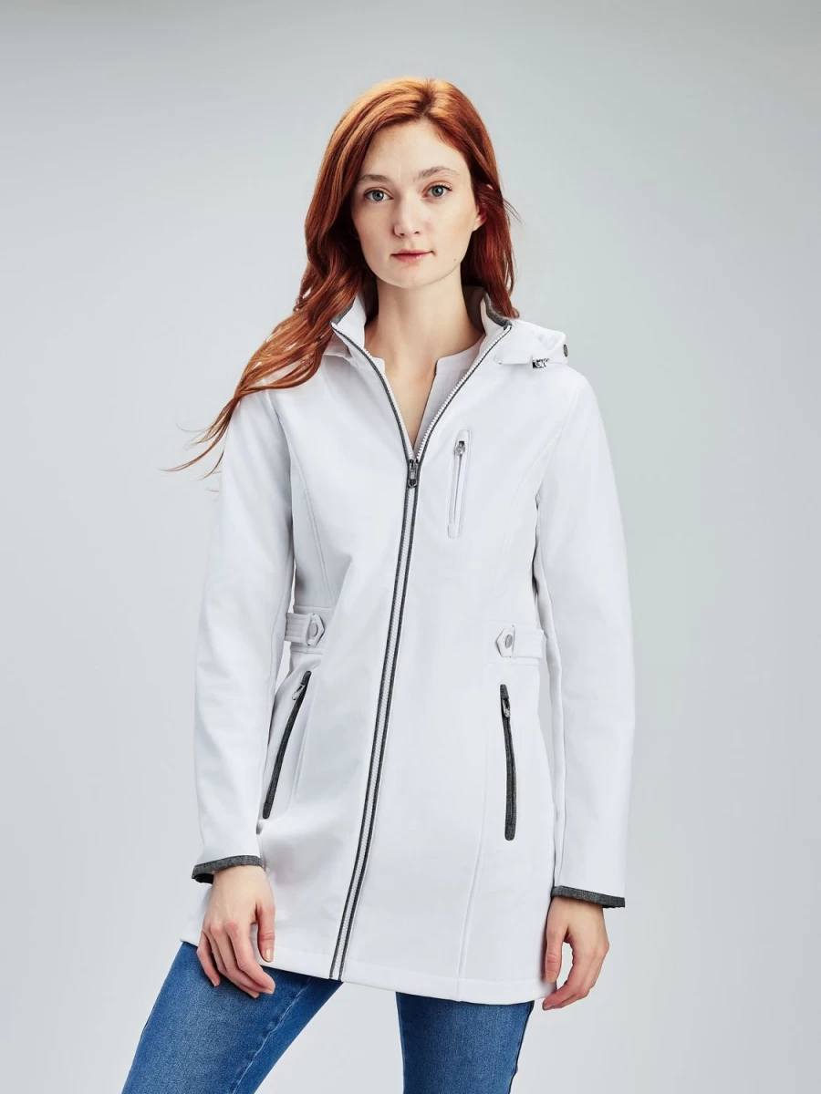 San Francisco Manteaux | Mid Thight Semi-Fitted Soft Shell Jacket