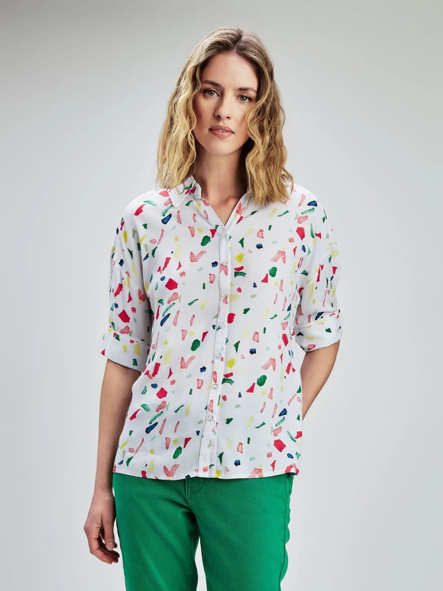 San Francisco Blouses | Short-Sleeve Semi-Fitted Blouse With Buttons