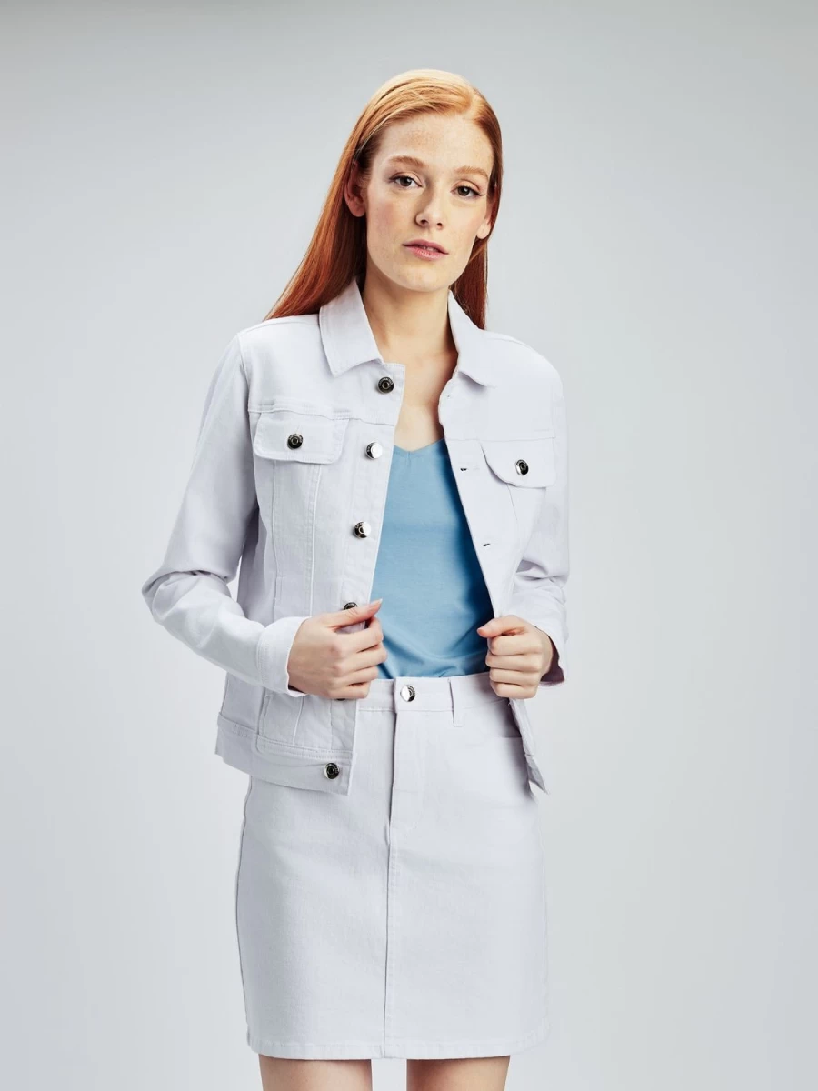 San Francisco Jackets And Blazers | Long-Sleeve Semi-Fitted Denim Jacket
