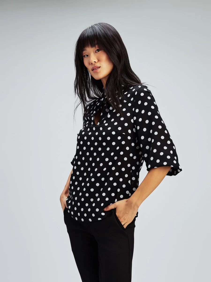 San Francisco Blouses | 3/4-Sleeve Flared Blouse