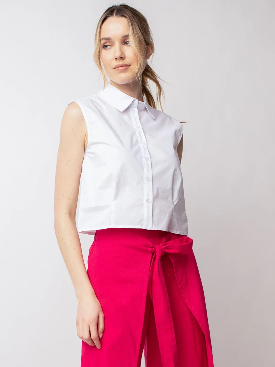 San Francisco Blouses | Sleeveless Cropped Blouse