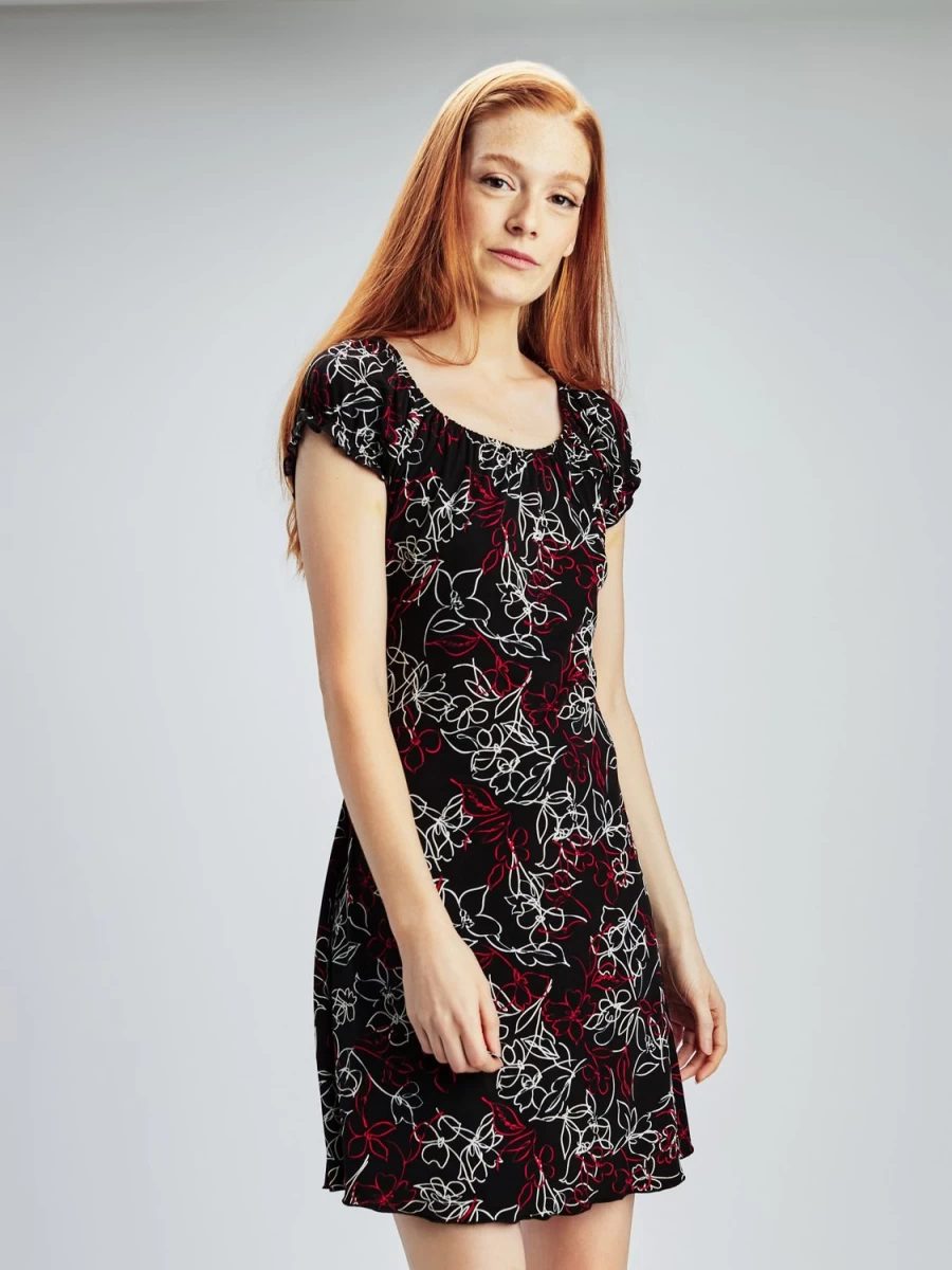 San Francisco Dresses | Short Flared Knit Dress