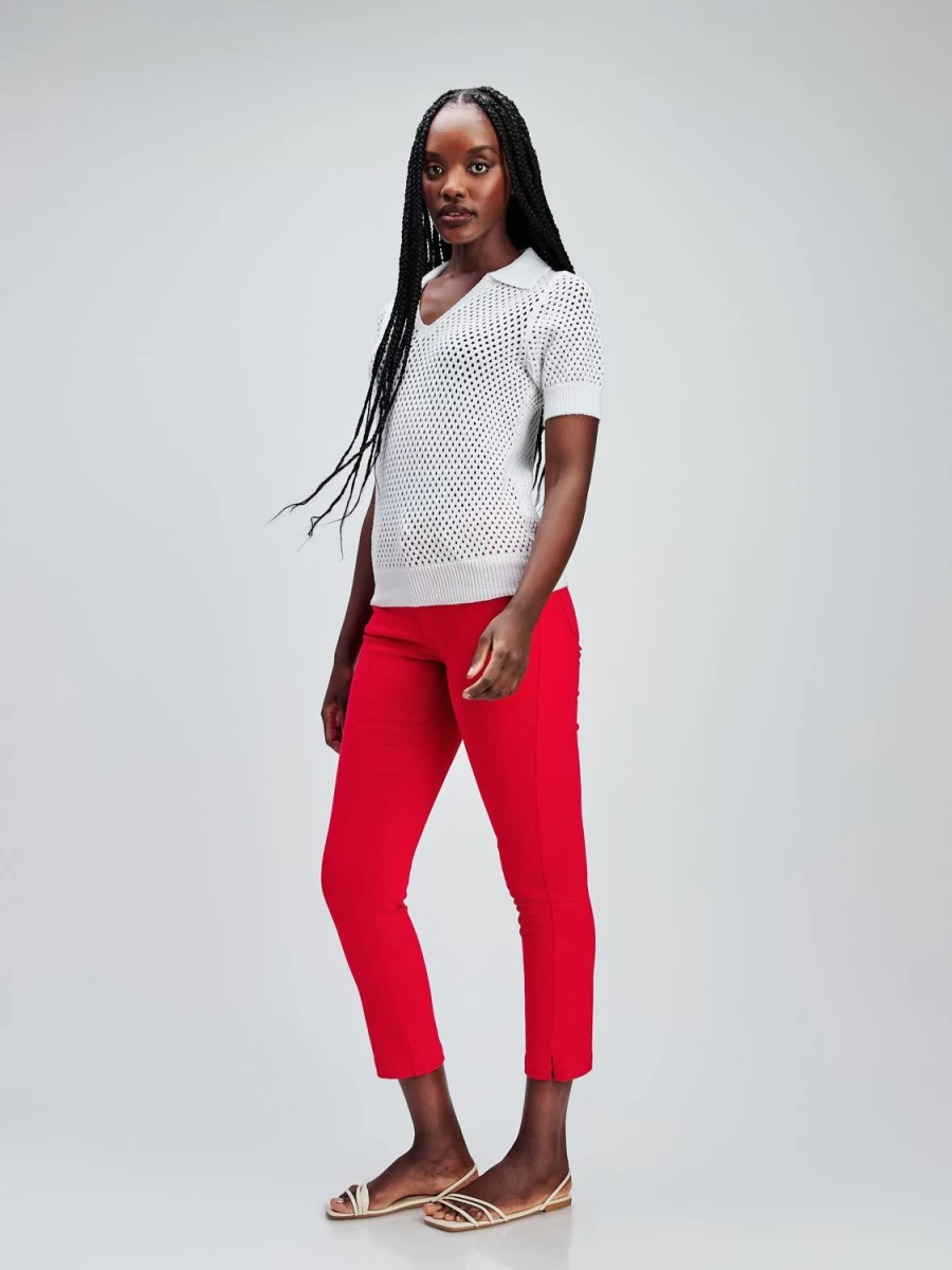 San Francisco Sweaters And Cardigans | Short-Sleeve Semi-Fitted Pullover Sweater