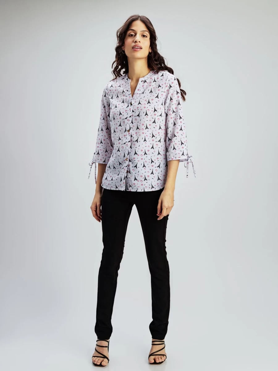 San Francisco Blouses | 3/4-Sleeve Loose Blouse With Buttons