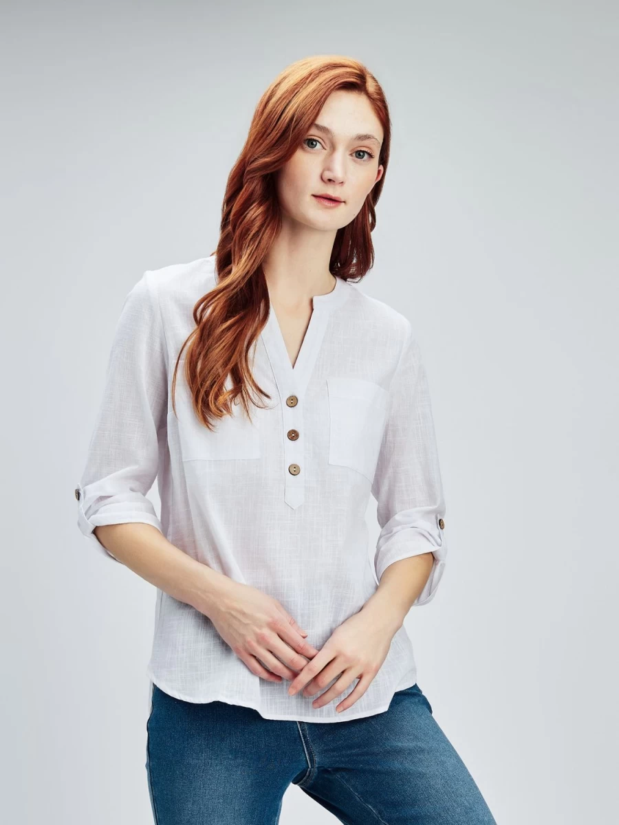 San Francisco Blouses | Long-Sleeve Semi-Fitted Blouse